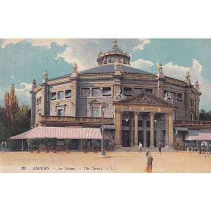 Buddhist Monk At Amiens French Cirque Circus Antique Colour Postcard
