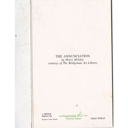 Henry Holiday The Annunciation Greetings card used VGC