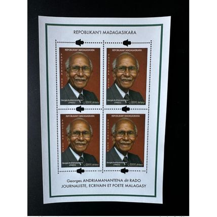 Madagascar 2023 Mi. Bl. ? Souvenir Georges Andriamanantena dit Rado journaliste