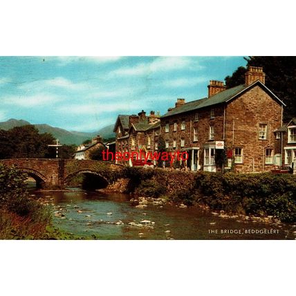 The Bridge, Beddgelert, N Wales, 2424c J Salmon Cameracolour Postcard, 1968