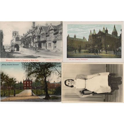 Colchester Military Birmingham Warwick New Hospital Nurse 4x Old Postcard s