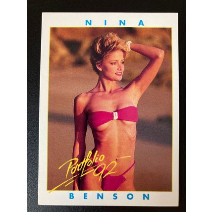 Portfolio '92 International Swimsuit Base trading card # 20 Nina Benson (A)