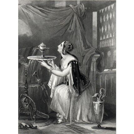 JEW’S DAUGHTER OF PERGAMUS 1842 Henry Richard Cook ANTIQUE ENGRAVING