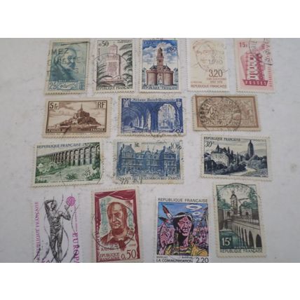 French Stamps. a selection of 15 different stamps