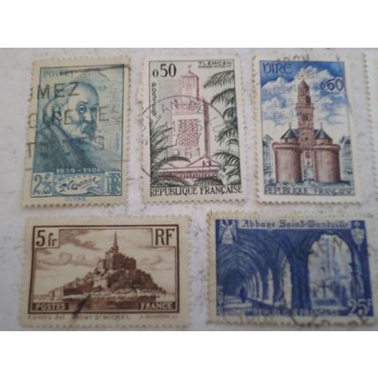 French Stamps. a selection of 15 different stamps