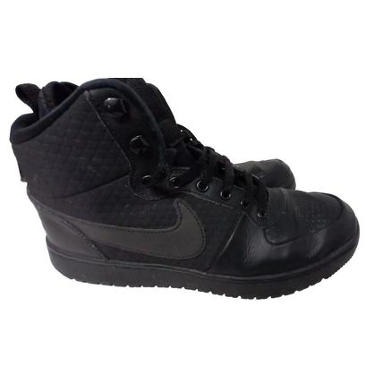 Nike Court Borough Mid Winter TRIPLE BLACK AA0547-002 Size 7