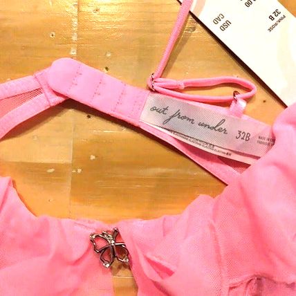 Urban Outfitter Pink/Rose Mesh Underwire Bra 32B NWT - Adorable! FAST SHIPPING!