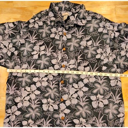Breakwater Button Up Hawaiian Camp Shirt XL Blue Floral Short Sleeves Pocket