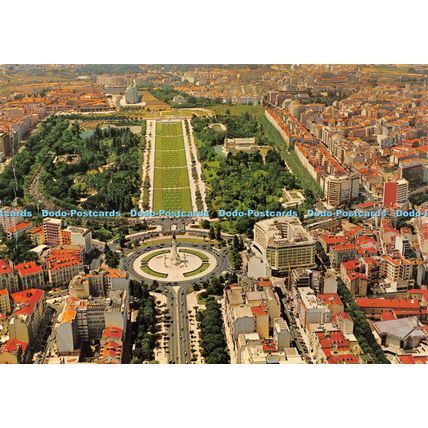 D030657 Lisboa. Portugal. Park Eduard VII and Liberty Avenue. Comer. Trav. Do Al