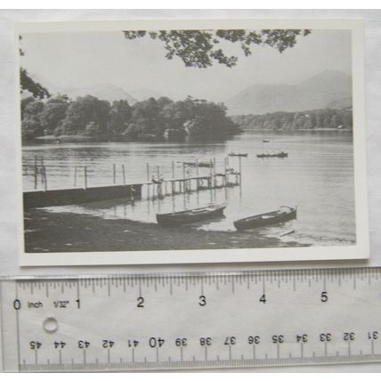 c1980s postcard Derwentwater 1950s