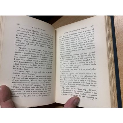 SIGNED* 1897 REVEREND LEATHERDALE "A LADY OF WALES" FICTION HARDBACK BOOK (P4)