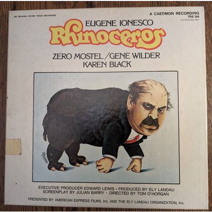 EUGENE IONESCO Rhinoceros Gene Wilder drama play vinyl LP boxset 1969 theatre