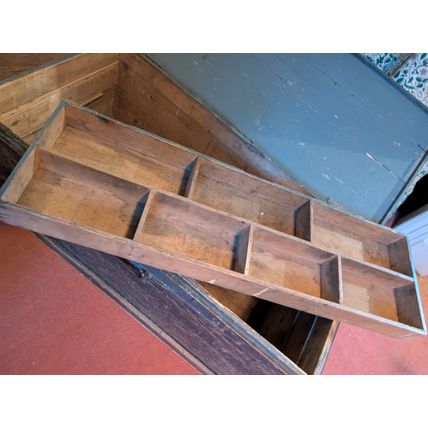 Antique 19th century WOODEN TOOL BOX craftsman Suffolk vintage furniture chest