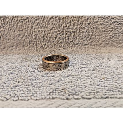 2003 Kennedy Half Dollars size 9-1/2 coin ring handmade mixed metals
