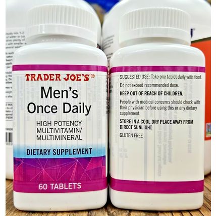 Trader Joe's Men’s Once Daily High Potency Multivitamin/Multimineral (2 Bottles)