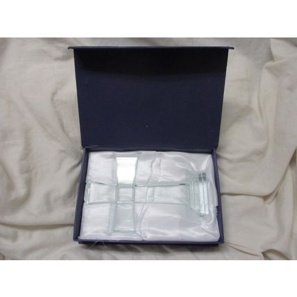 Modern Christian Gifts and Relics Crystal Standing Cross 7.1" Tall