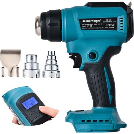 Cordless Heat Gun Compatible with Makita 18V Battery, Max 1202°F Variable Temper