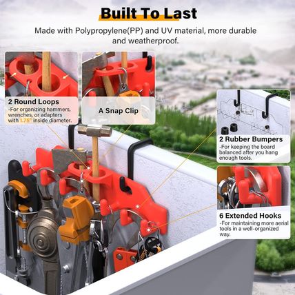 Lineman Tool Board, Bucket Truck Hook Organizer, Line Work Buckets Accessories,T