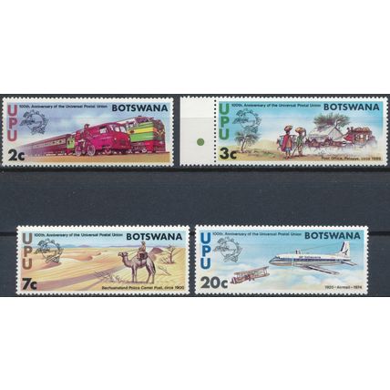 Centenary of UPU - Botswana 1974 - MNH - SG 318/21