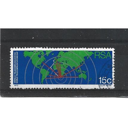SouthAfrica.World Communications Day stamp.Fine Used.Aug25c