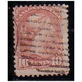 1888 Canada Sc# 45 used - small queen 10c brown red
