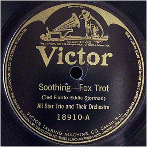 Victor 78 #18910 - All Star Trio Orch. "Soothing" & Club Royal Orchestra "Night"