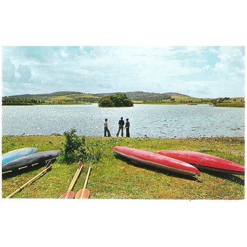 Loch Ken, Dumfries & Galloway - boats on reservoir - Colourmaster postcard 1982