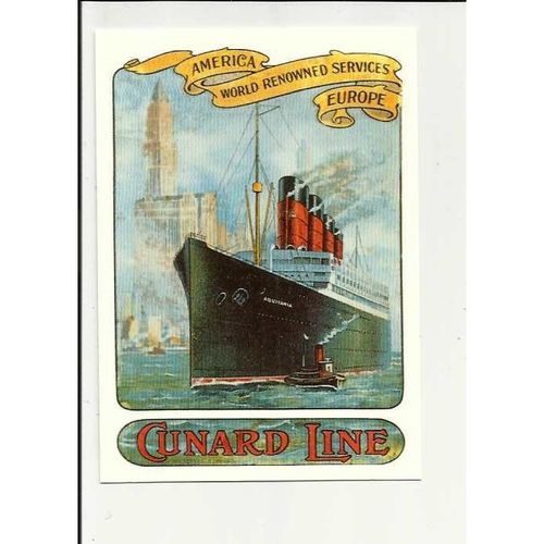 A Robert Opie Postcard ROOL 10 CUNARD LINE America Europe