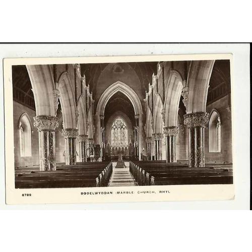 Wales BODELWYDDAN Church Interior Postcard by Kingsway (6789)