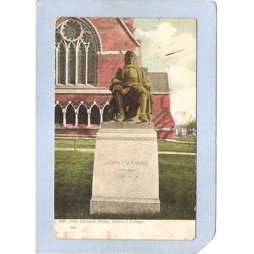MA Cambridge John Howard Founder Of Harvard University Undivided Back ma_b~430