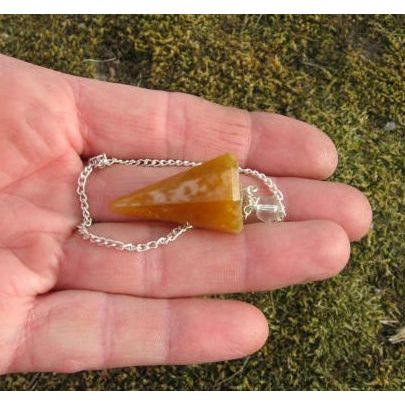 A Golden Quartz Pendulum Crystal Dowsing 9 Inch Metaphysical Energy Work