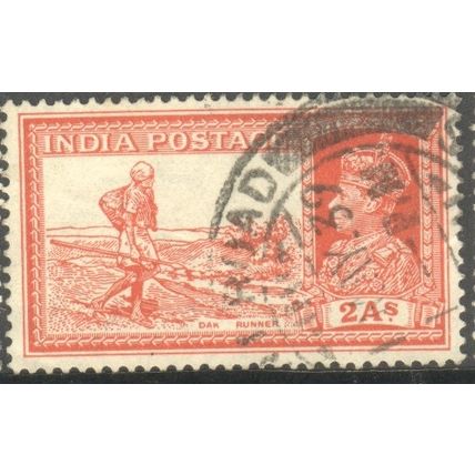 India 1937 - SG 251 - KGV1 Dak Runner 2a orange - used 6