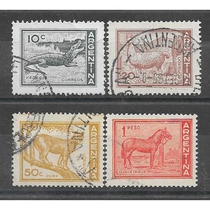 Argentina N° 602 602a 603a 604 YVERT OBLITERE ( USED )