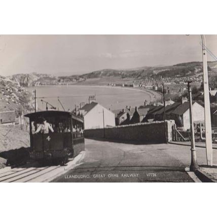 Llandudno Great Orme Railway Welsh Train Postcard