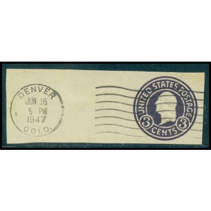 Used U436d 2c George Washington Fine Cut Square WA3115