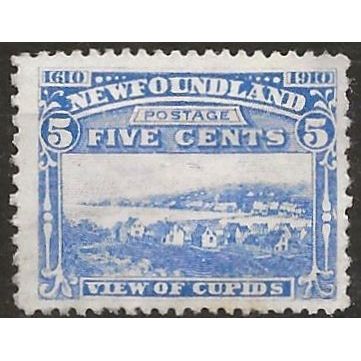 Newfoundland 1910 SG99 5c Bright Blue Mounted Mint ..