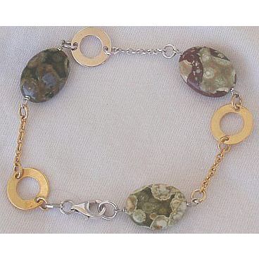 Marble silver bracelet