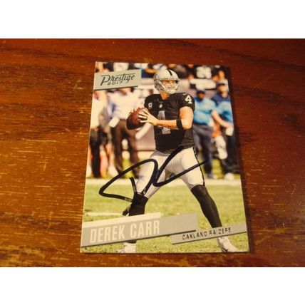 2017 Panini Prestige, Autograph, w/COA, DEREK CARR, Raiders