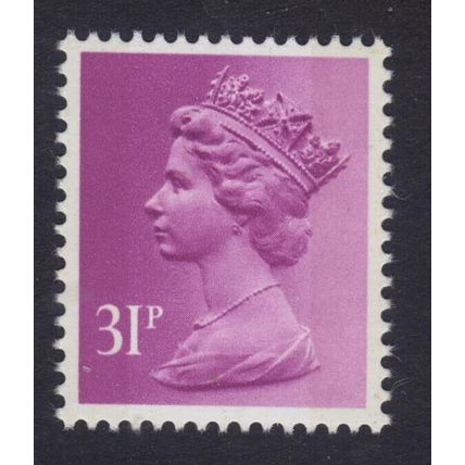 X919 31p Purple TWO BANDS ~ Unmounted Mint GB Machin