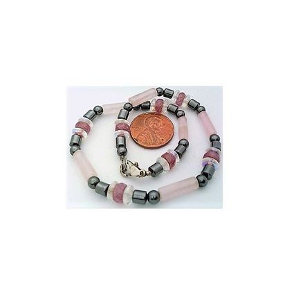 Rose Quartz Beaded Gemstone Anklet Bracelet 2