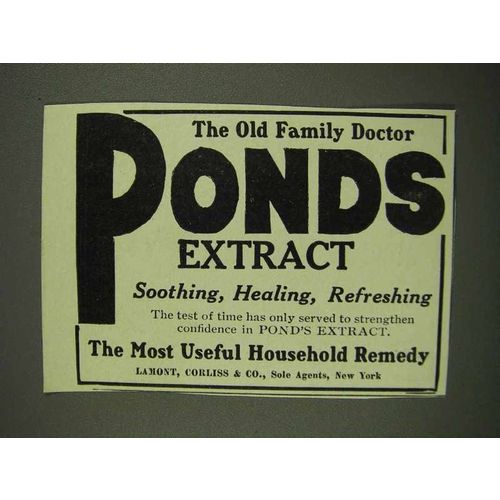 1908 Ponds Extract Ad - The Old Family Doctor
