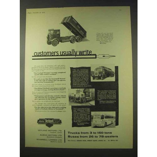 1959 Leyland Truck Ad - Hippo, Scammell Highwayman