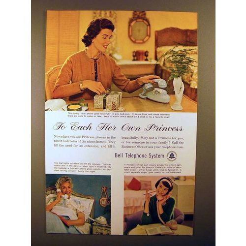 1961 Bell Telephone Ad - To Each Her Own Princess