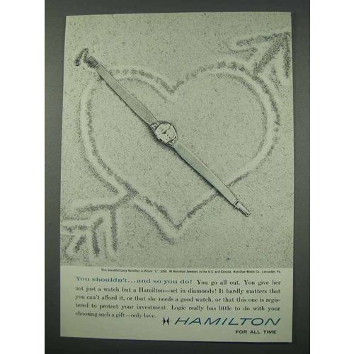 1961 Hamilton Allure L Watch Ad - You Shouldn't!