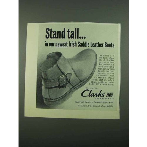 1969 Clarks Irish Saddle Leather Boots Ad