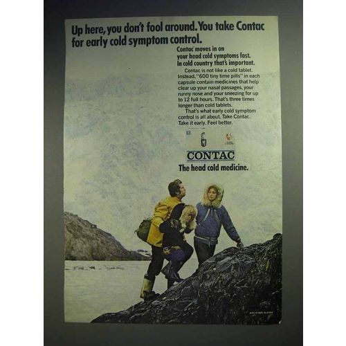 1970 Contac Cold Medicine Ad - You Don't Fool Around