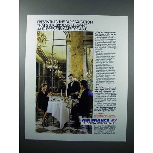 1987 Air France Ad - Luxuriously Elegant and Affordable