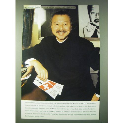 1989 Swissair Airline Ad - Swissair Customer Portrait 34