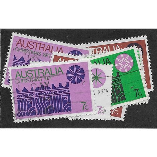 AUS 1971 (SET) 'CHRISTMAS (7v)' FINE USED (EBID52-036)