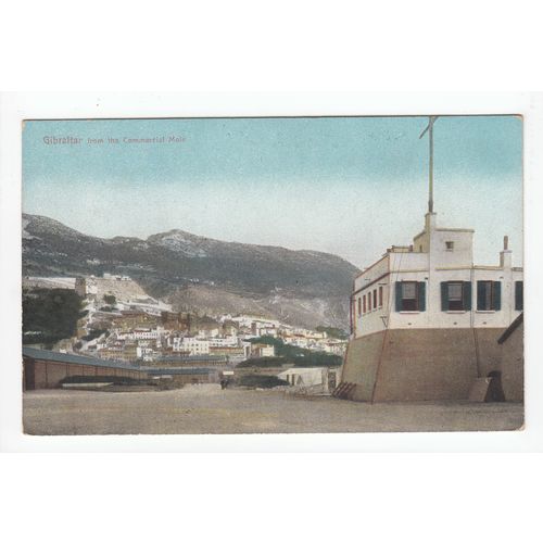 Gibraltar from the Commercial Mole V B Cumbo Postcard